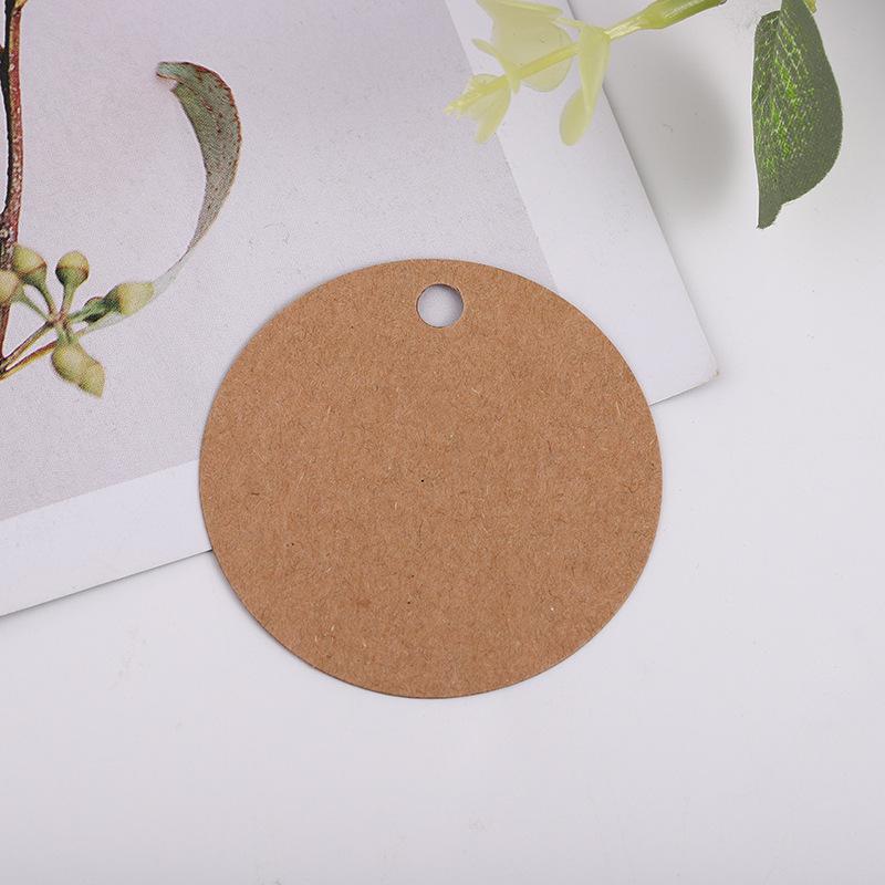 Gift Elevator Amazon Christmas Baking listing Message Vintage Kraft Paper round Blank Tag Spot Specification drawing