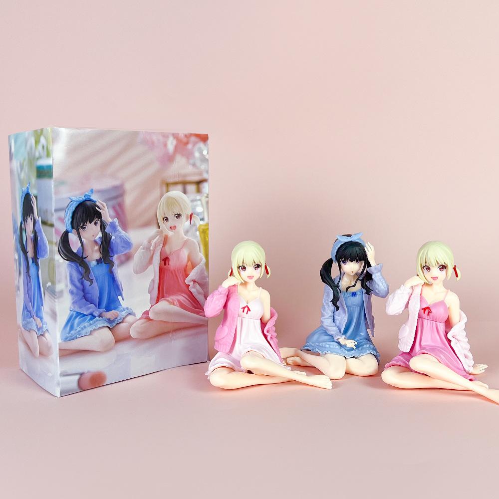 sitting posture jinmu qiandong pajamas like les raisins pressure instant noodle model decoration two-dimensional beautiful girl case decoration