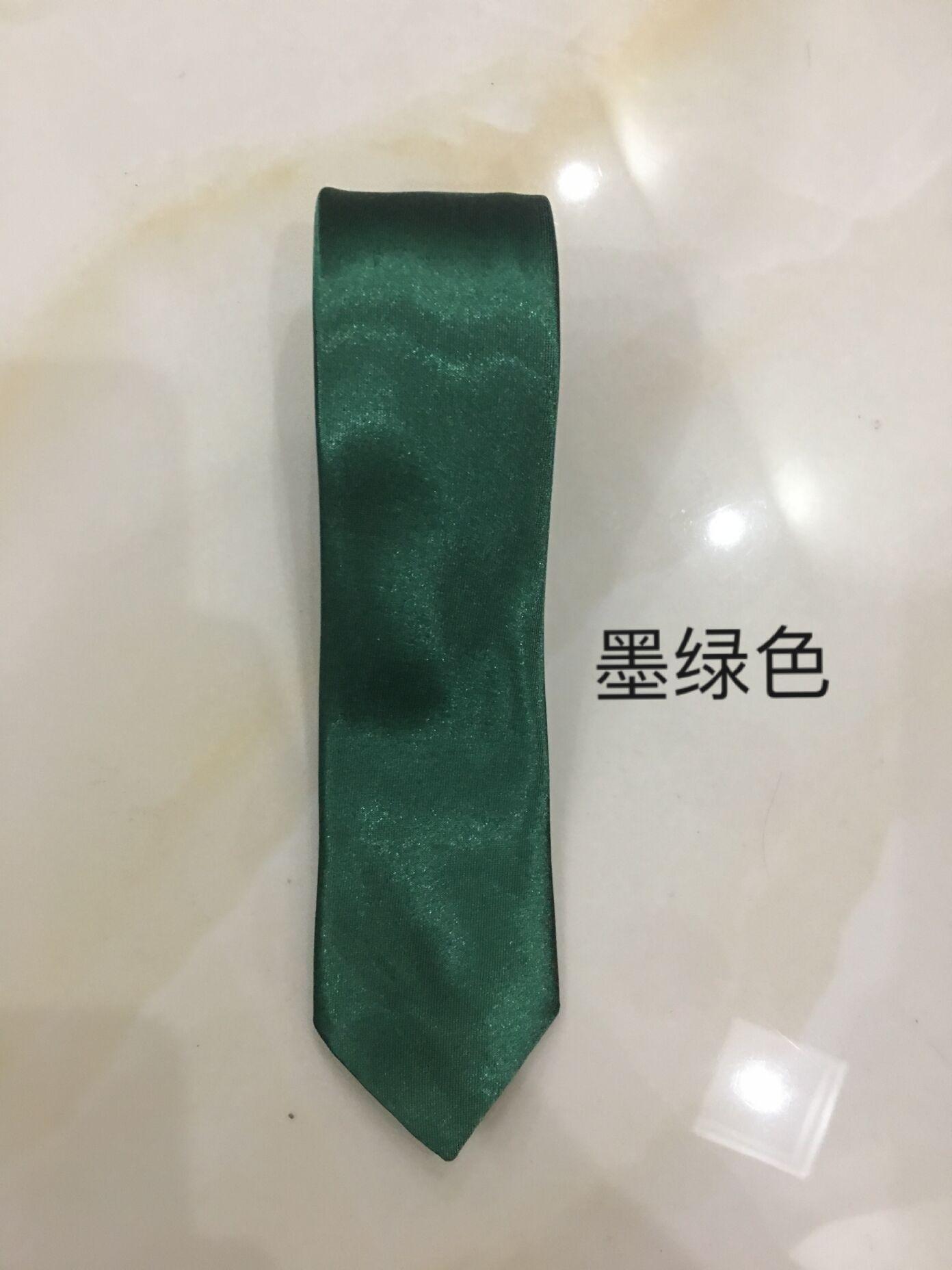Tie Men's Spot 5cm Korean Style Solid Color Narrow Tie Casual Small Necktie Black 5cm Groom Wholesale details Picture