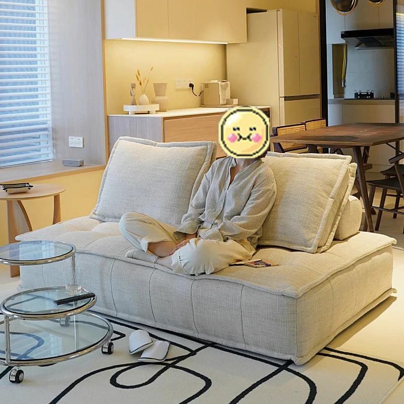 italian minimalist internet celebrity tofu block lazy sofa small apartment single tatami apartment square combination couch
