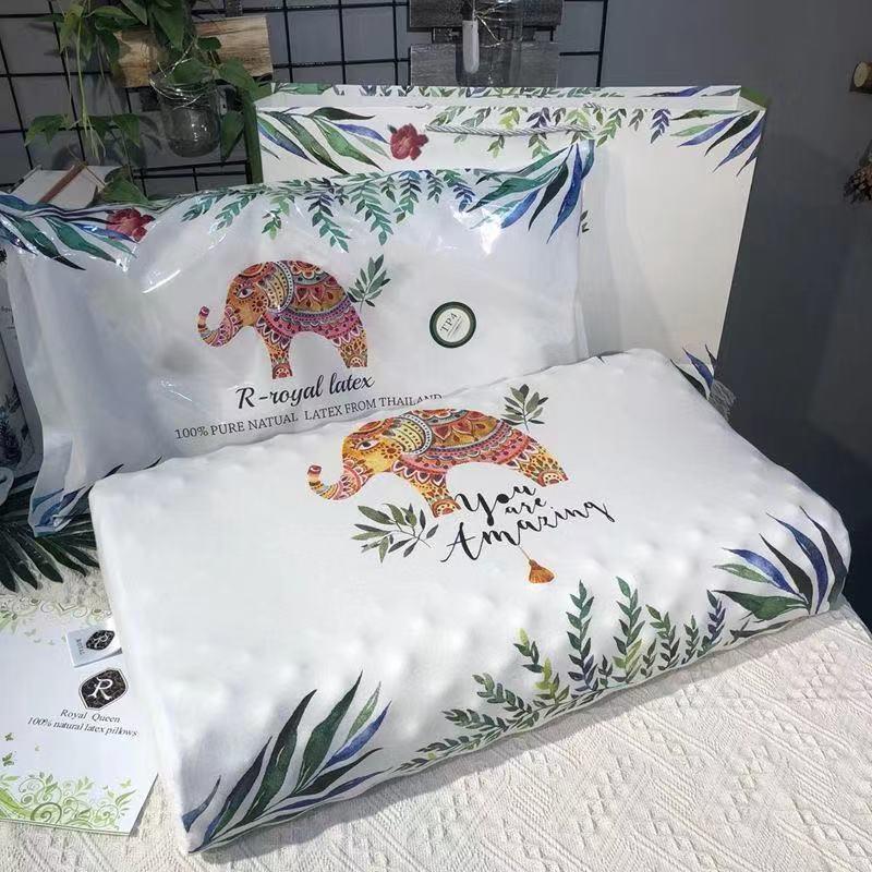 new royal thailand elephant latex pillow wholesale natural children latex pillow core neck protection gift pillow wholesale delivery full figure