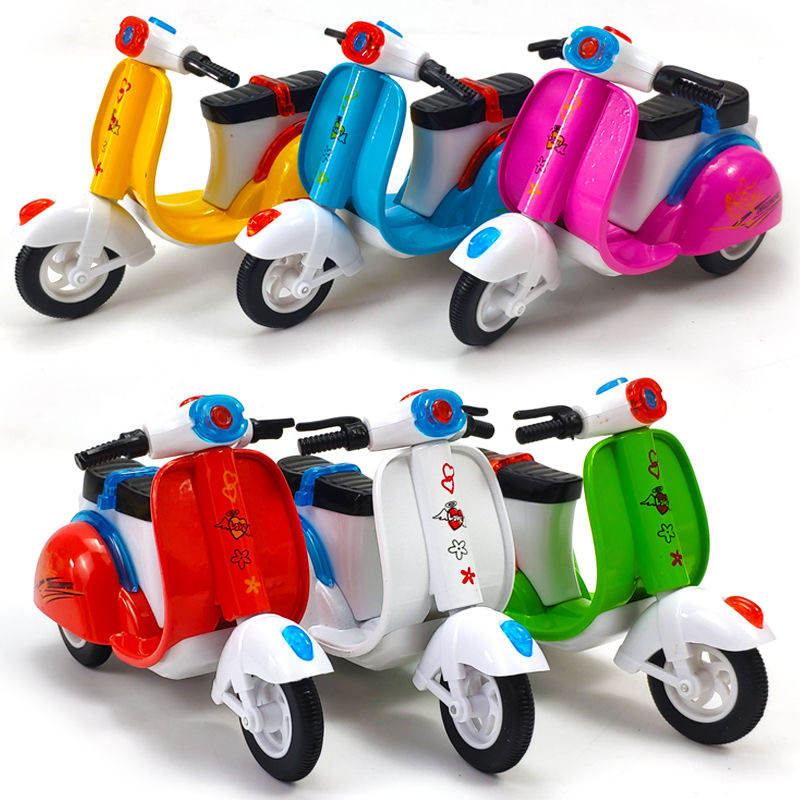 Little Sheep alloy Rebound Motorcycle 12-piece display box in six colors Application Scenario
