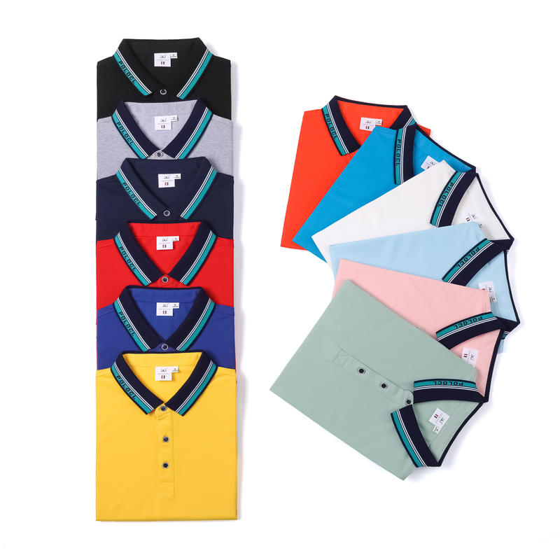Spring and Summer new loose and comfortable linen short-sleeved lapel POLO shirt DX-99217 details Picture