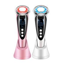 facial essence inductive therapeutical instrument photon skin rejuvenation cosmetic instrument ems micro-current firming lifting faial massage device