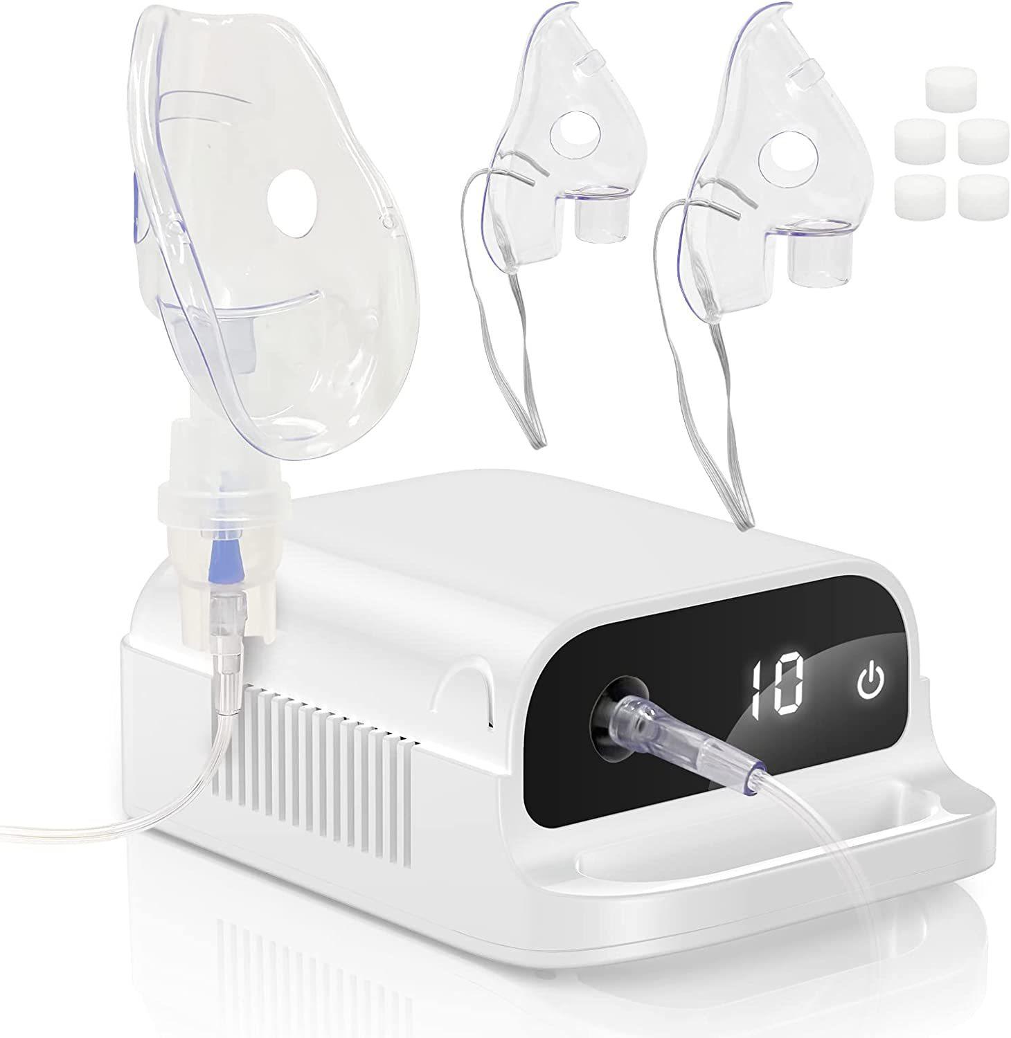 new digital display compression atomizer children adult home use medical nebulizer machine timing function