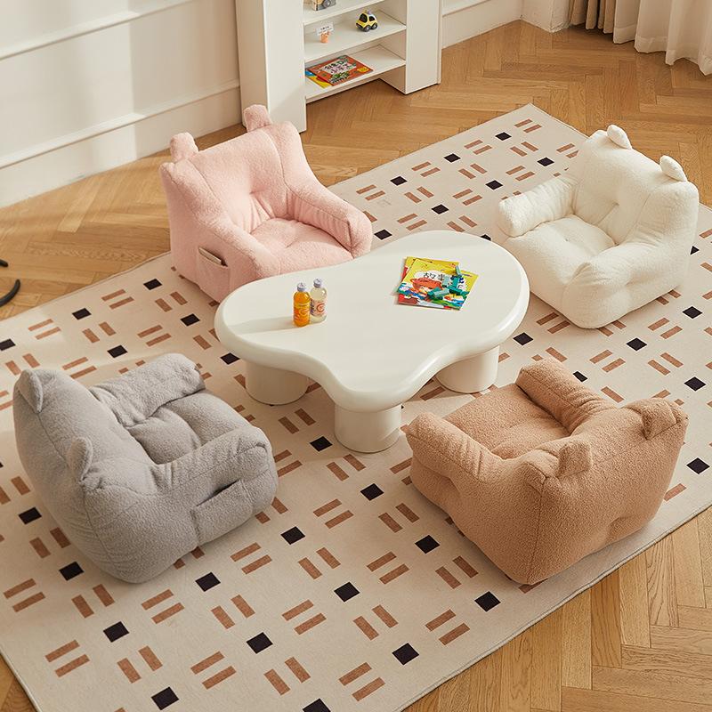 lazy sofa cartoon cute boy girl princess reading book corner layout mini bean bag single-seat sofa chair