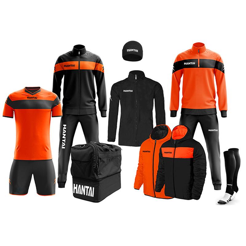 football costume jacket long-sleeved training clothes outfit diy autumn and winter team uniform customized adult and children jersey