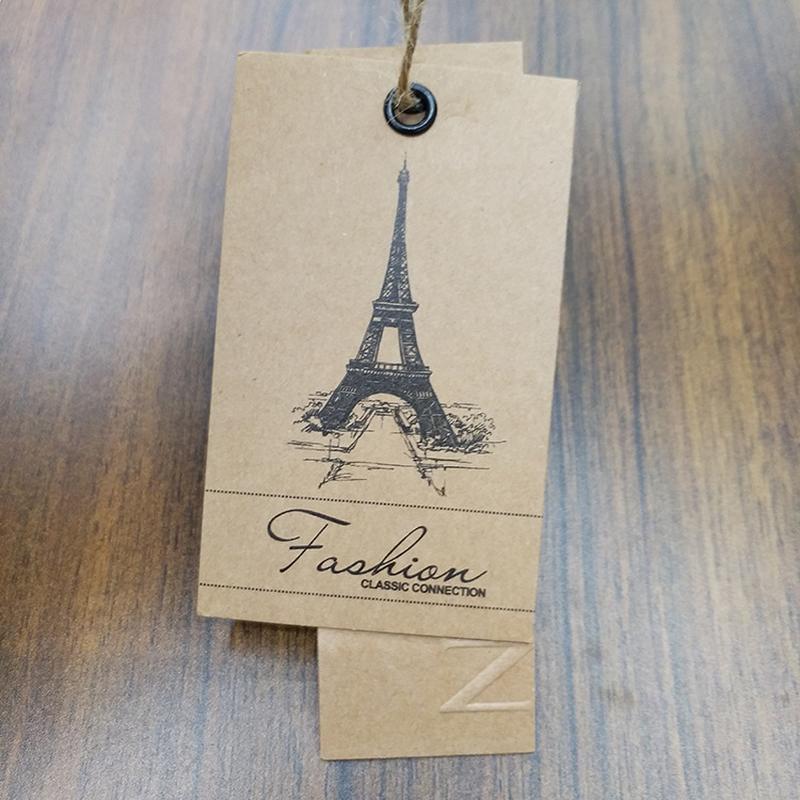 Imported Kraft Paper Brand Tag Jeans Special Concave-Convex Knock-out High-Grade Hanging Card Clothing Bag Listing