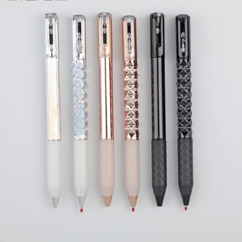 diamond geometry bullet mechanical pencil press diamond gel pen gift pen source factory wholesale bullet mechanical pencil decompression pen Item Picture