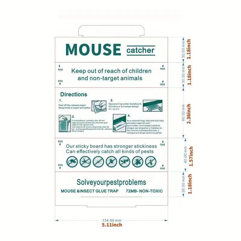 sticky mouse stickers sticky card catching mouse mouse trap sticker sticky insect stickers Application Scenario