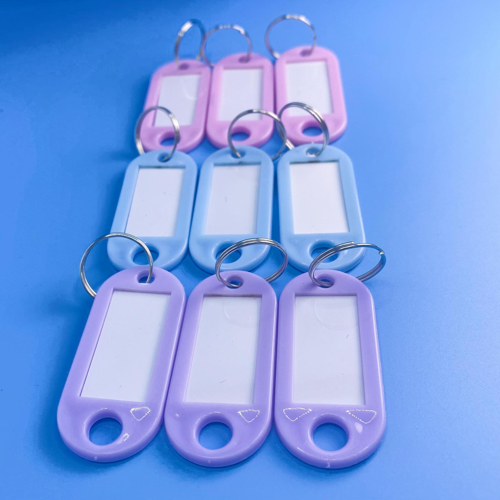 new plastic key card writable number listing hotel hotel label classification key chain