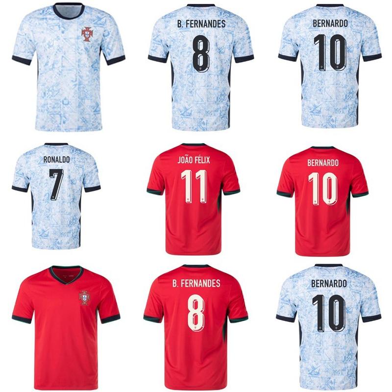 2024 new european cup portugal portugal thai version 7 good c luo main away men's soccer uniform jersey