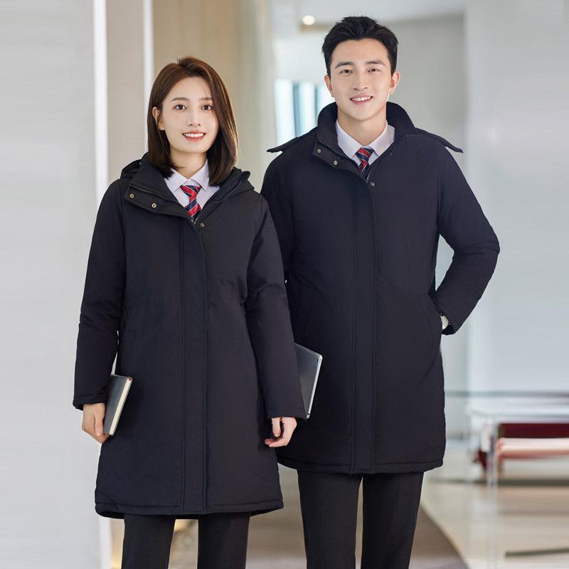 2023 New Winter down Cotton Jacket Business Work Clothes Cotton-Padded Coat Hotel 4S Store Sales Department Property Work Clothes Cotton-Padded Jacket