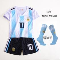 Argentina No. 10 Massey Brazil No. 10 Neymar Children's Football Uniforms Suit 2021 Children's Jersey Wholesale
