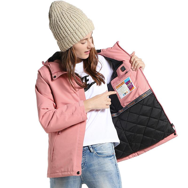 smart heating cotton-padded clothes usb power heating jacket men's and women's winter warm-keeping cotton clothing charging short cotton-padded jacket shell jacket