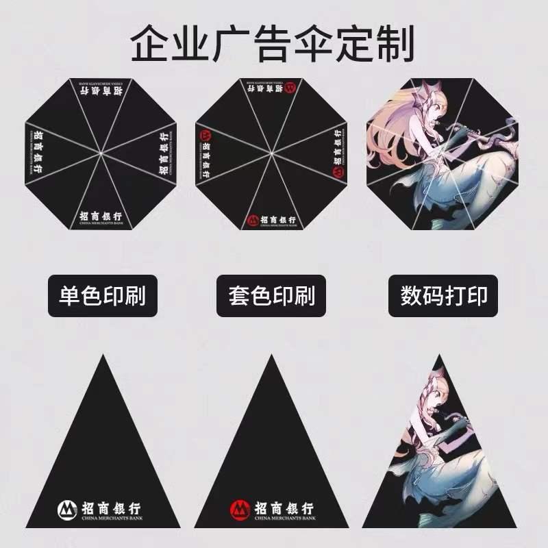 three-fold ten-bone black glue automatic led light flashlight umbrella rotatable automatic sun protection sunshade business umbrella Application Scenario