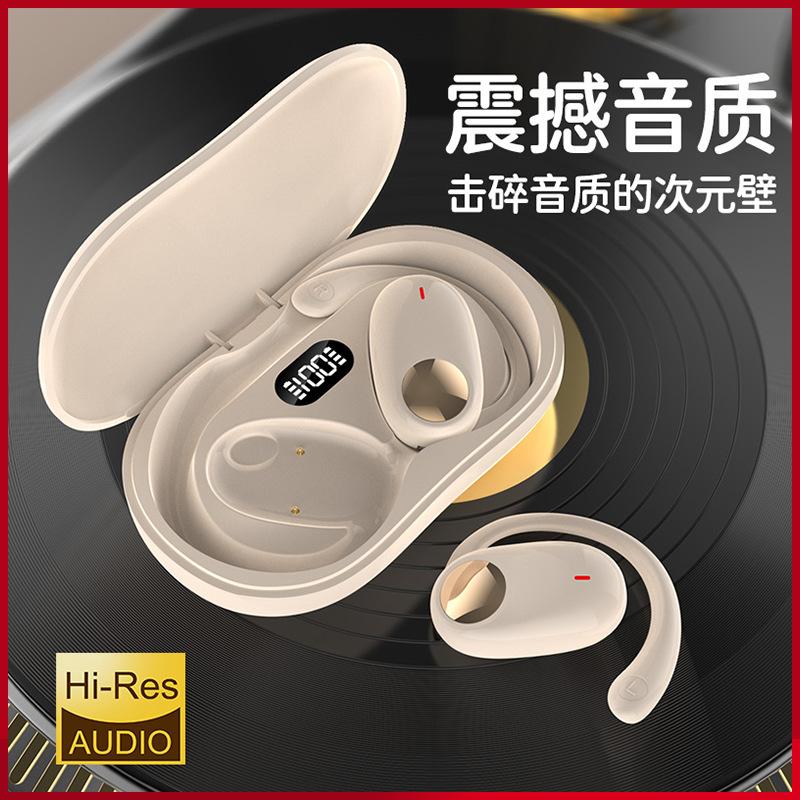 true wireless open bluetooth headset rotating adjustment wear noise reduction hd call led digital display power headset Application Scenario