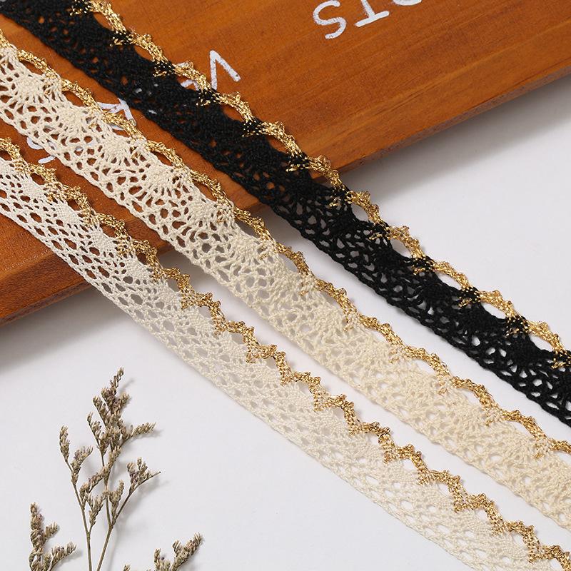 in stock wholesale gold silk cotton lace sofa curtain lace clothing accessories diy material large quantity can be discounted full figure