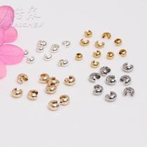 14k golden crescent buckle diy wrapping beads closing buckle positioning beads half moon clip beads wrapping thread buckle jewelry accessories