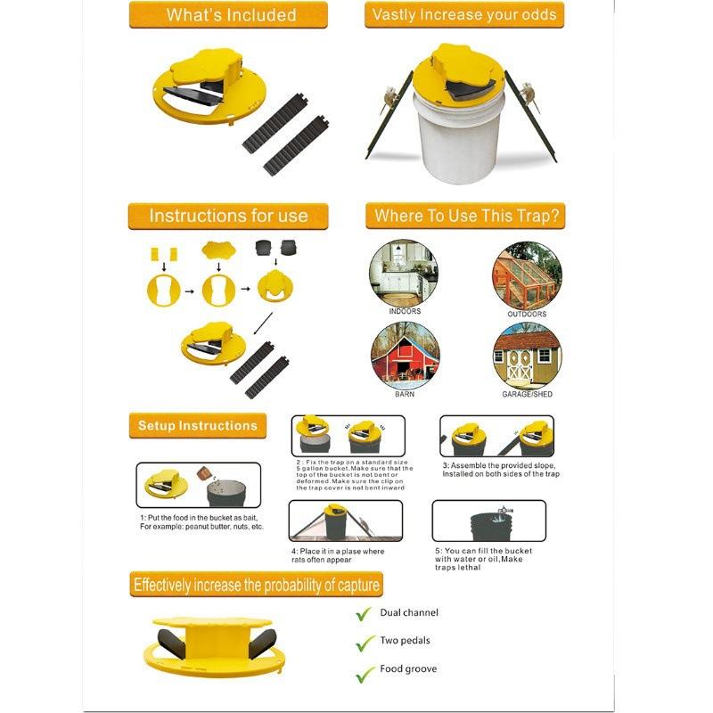 cross-border clamshell rat trap mouse trap automatic reset rat trap indoor outdoor rat trap Item Picture