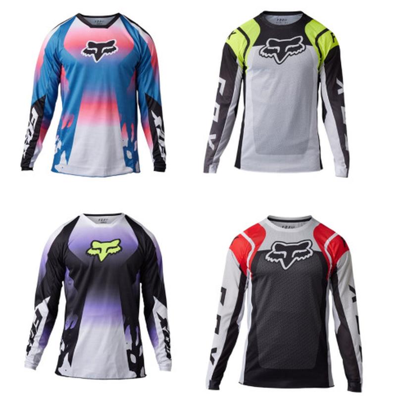 moto jersey new fox bicycle clothing long-sleeved mountain bike cycling clothing cross-country sweat-wicking quick-drying men and women