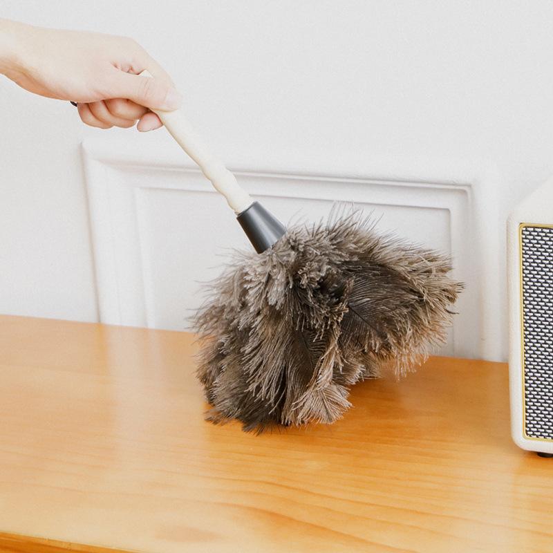 factory direct deliver ostrich hair duster hair brush soft bristle brush hair brush dust remove brush feather duster duster brush