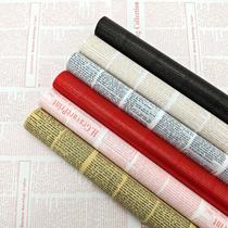 kraft english vintage newspaper wrapping paper flowers bouquet dacal paper korean plain paper waterproof floral flower shop wholesale