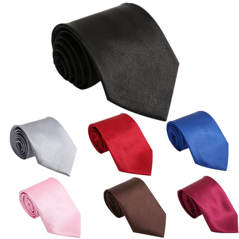 men's solid color tie wedding business monochrome tie groomsman tie 8cm team necktie wholesale