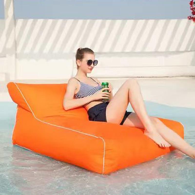 outdoor lazy sofa beach chair camping chair waterproof anti-ddos recliner oversized double outdoor chair