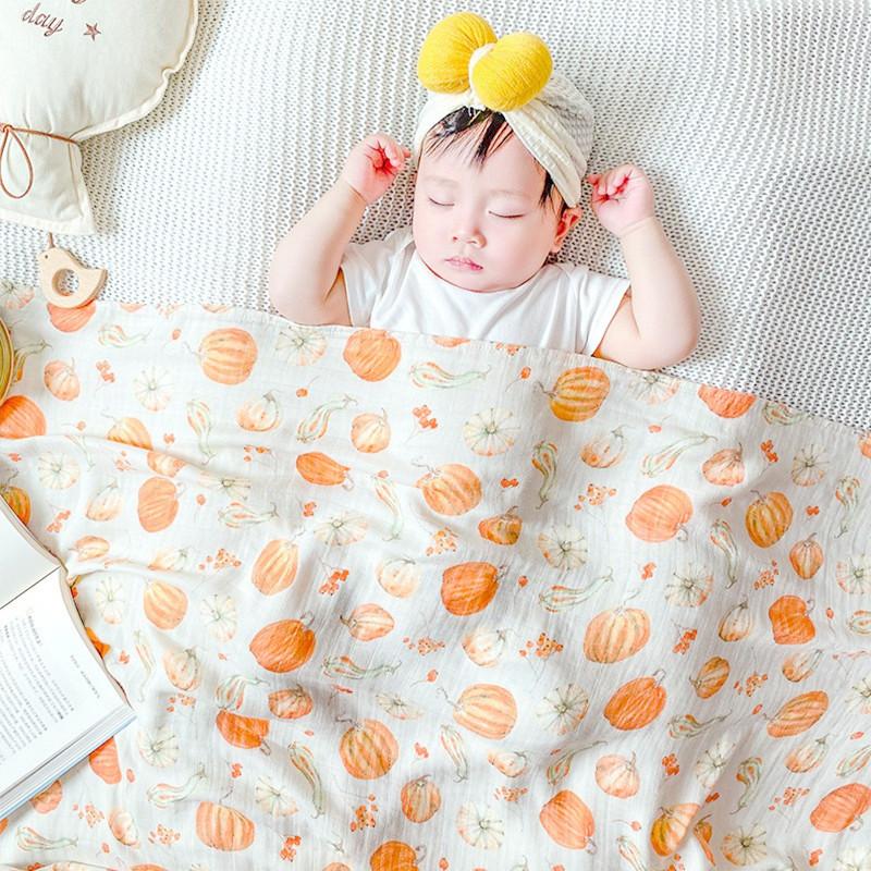muslin gauze scarf bamboo cotton bath towel newborn swaddling gauze blanket baby's blanket baby and infant quilt details Picture