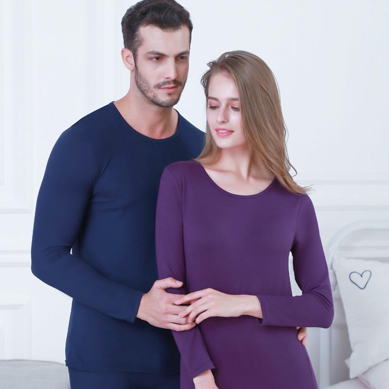 new plus-sized plus-sized men's thermal underwear suit women's large size long johns base plump girls cotton jersey wholesale Specification drawing