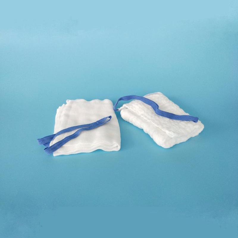 ce certification medical gauze laparotomy compression non-woven gauzes 8 layers 40 * 40cm abdominal swab image line Specification drawing