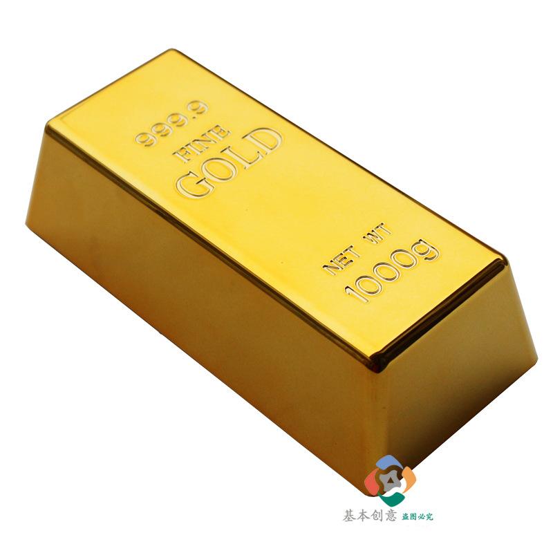 cross-border simulation gold brick plastic hollow electroplating prop decoration home decoration activity gold bar money tree gift