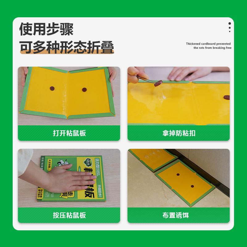 green leaf mouse sticker strong sticky rat sticker foldable mouse sticker mouse trap sticker gl1011 details Picture