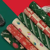christmas wrapping paper kraft wrapping paper wholesale christmas diy gift box snowflake elk color wrapping paper