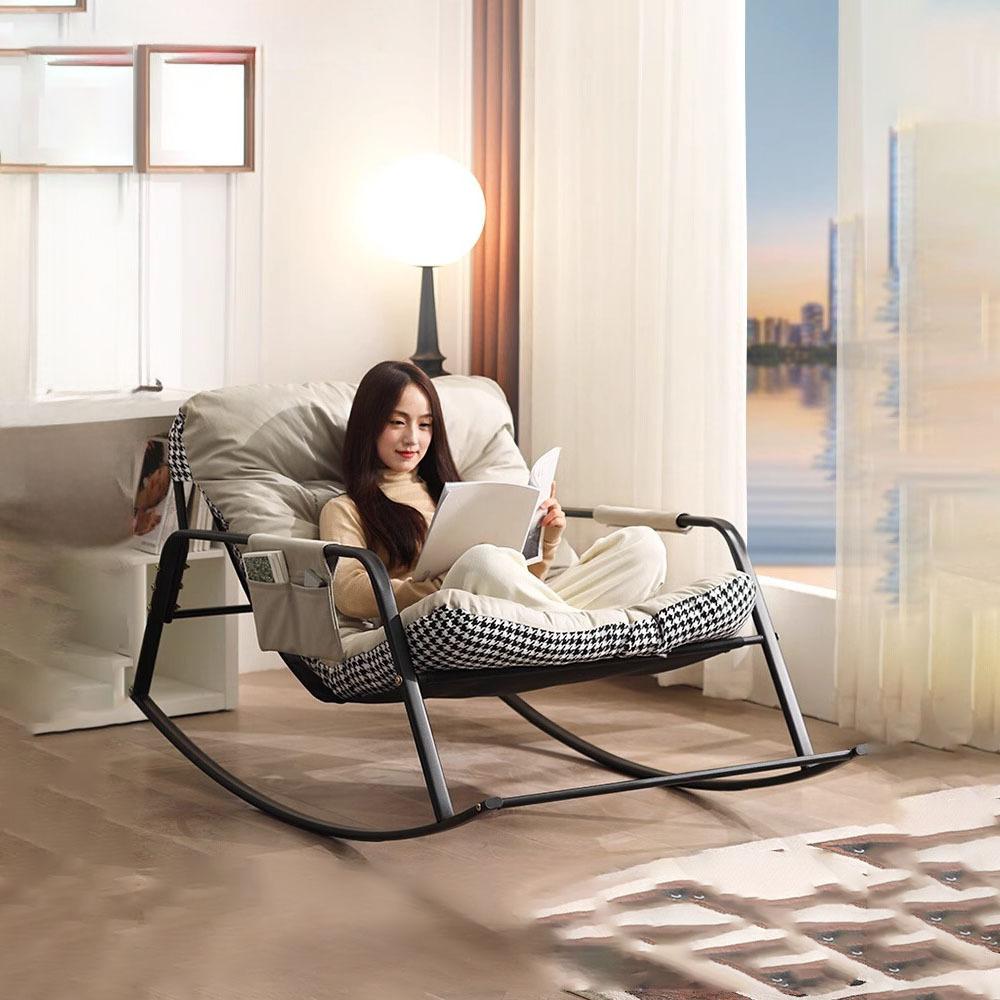 lazy sofa balcony lying rocking chair single high-profile figure leisure decompression recliner adult sleeping and lying rocking chair full figure