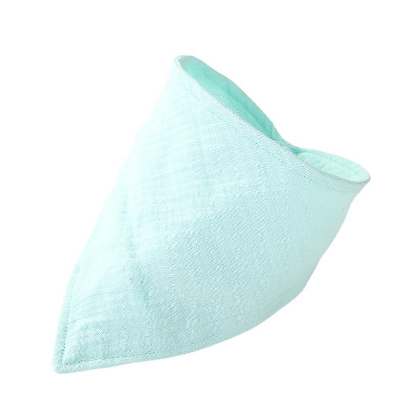 double-layer gauze solid color cotton baby bib european and american muslin baby bibs children crepe triangular binder Item Picture