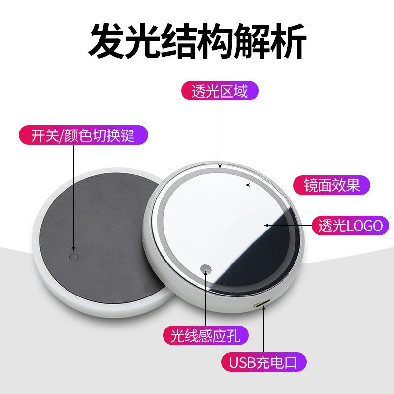 car led luminous water cup mat colorful water cup mat car ambience light solar usb charging non-slip coaster Application Scenario