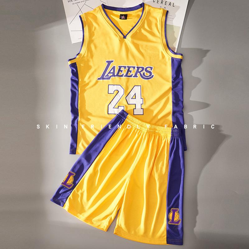 kobe no. 24 jersey children's basketball uniform suit boys and girls training wear vest curry quick-drying ball uniform summer