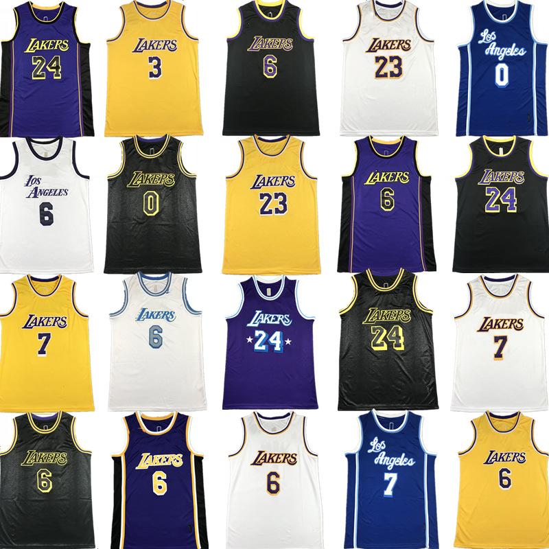 Summer NBA Jersey Lakers James No. 6 Retro Jersey Embroidered Basketball Wear Sports Vest than Men and Women