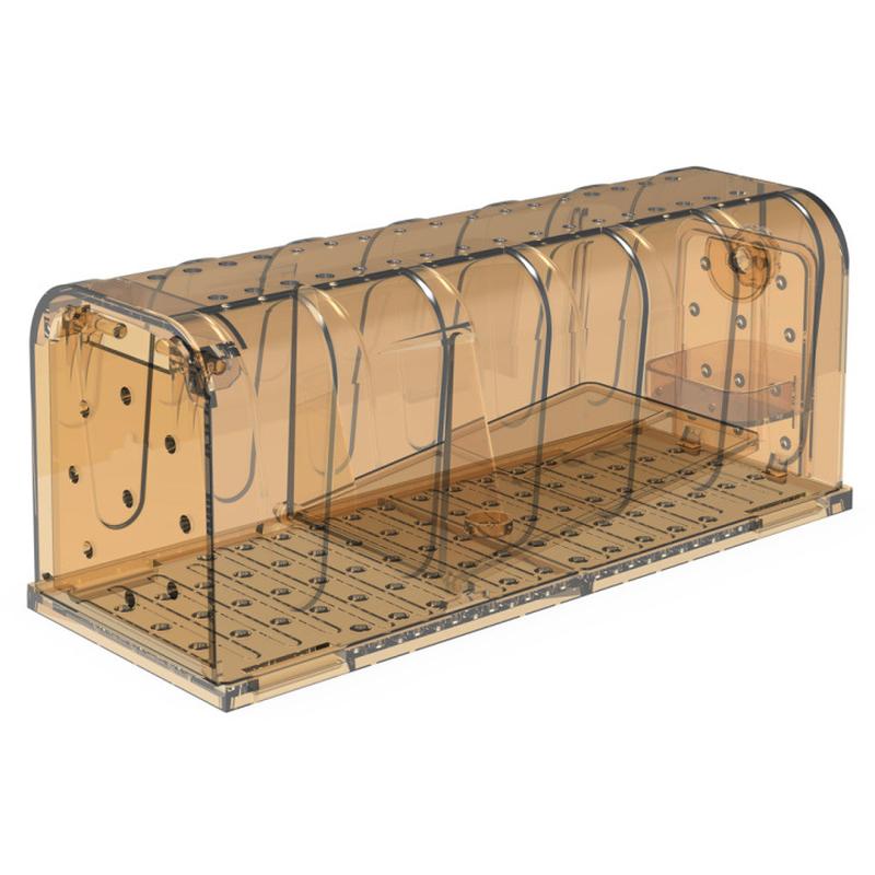 home scratching fantastic mouse trap see-through mousetrap box plastic mousetrap clamshell mousetrap cage Specification drawing