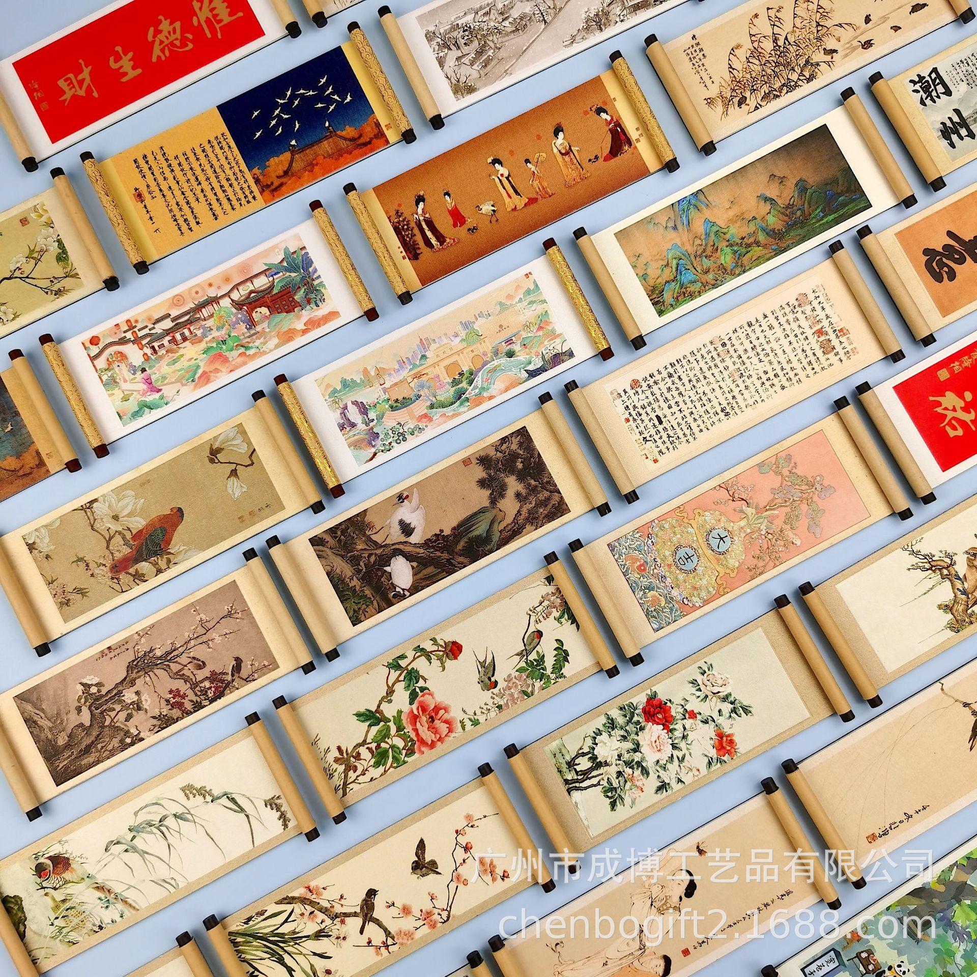 graphic customization retro scroll refridgerator magnets museum tourism creative hand ceremony scroll refridgerator magnets