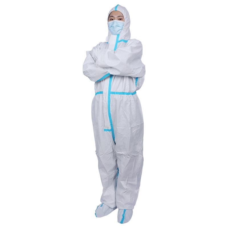 winner medical protective clothing with booties sterilization one-piece hospital disease control and epidemic prevention liquid splash-proof isolation