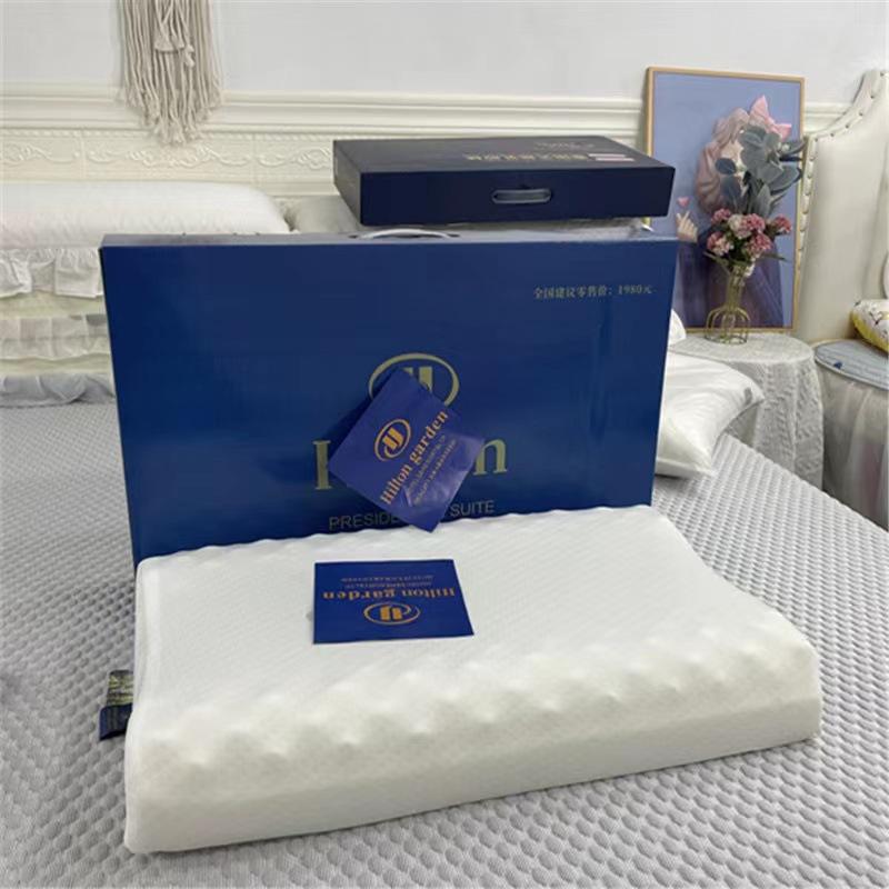 factory wholesale hilton latex pillow neck pillow thailand latex neck pillow head generation live broadcast gift gift box full figure