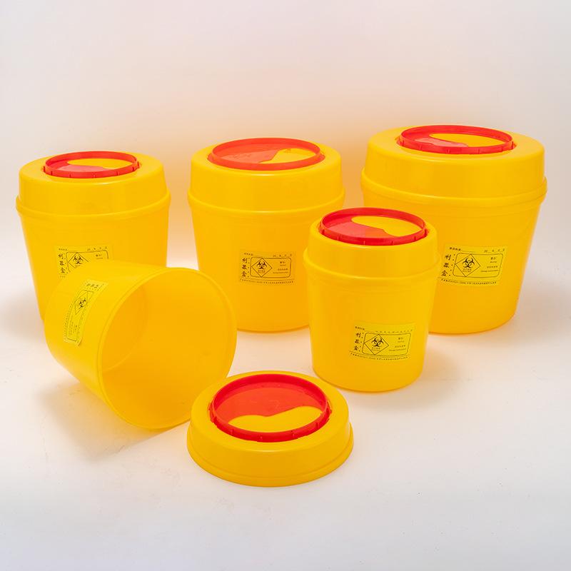 new models knife holder yellow medical sharp machine box medical waste trash can round disposable knife holder