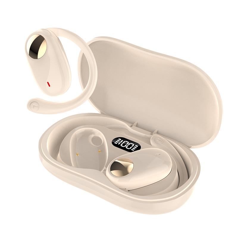 true wireless open bluetooth headset rotating adjustment wear noise reduction hd call led digital display power headset Item Picture