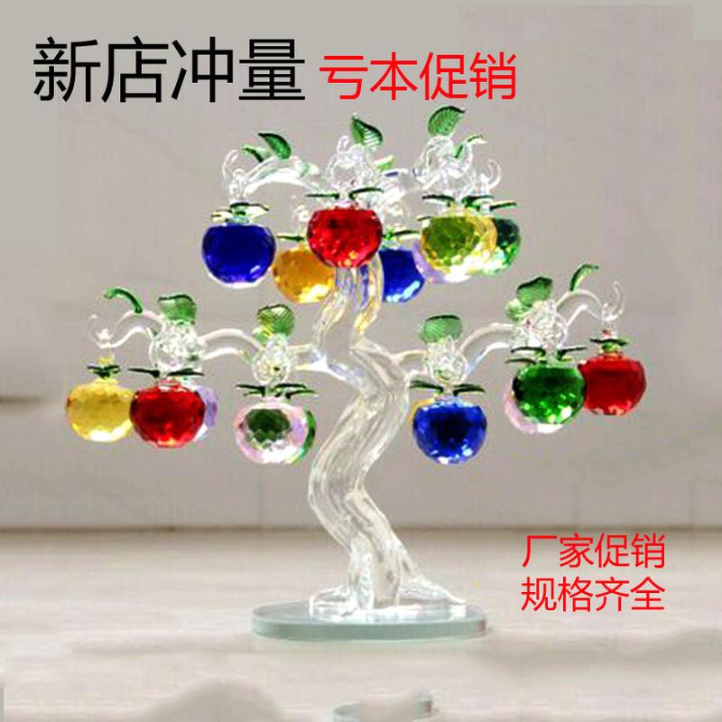 factory direct sales crystal apple tree money tree moving wedding gift tv wine cabinet decorations home decoration full figure