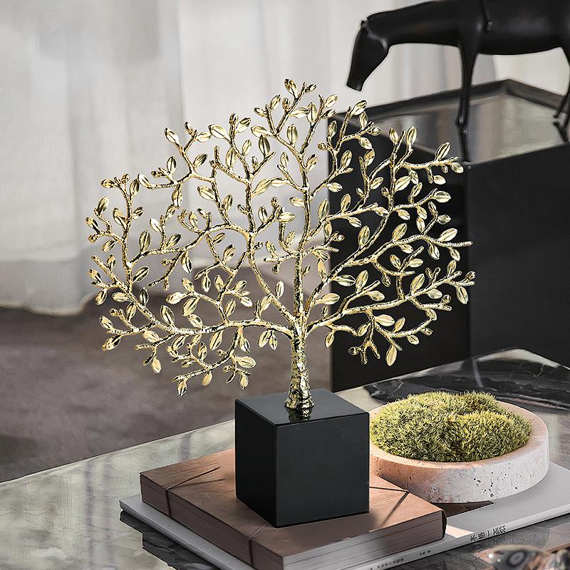 pachira macrocarpa decoration light luxury high-end office money tree living room wine cabinet decoration housewarming gifts