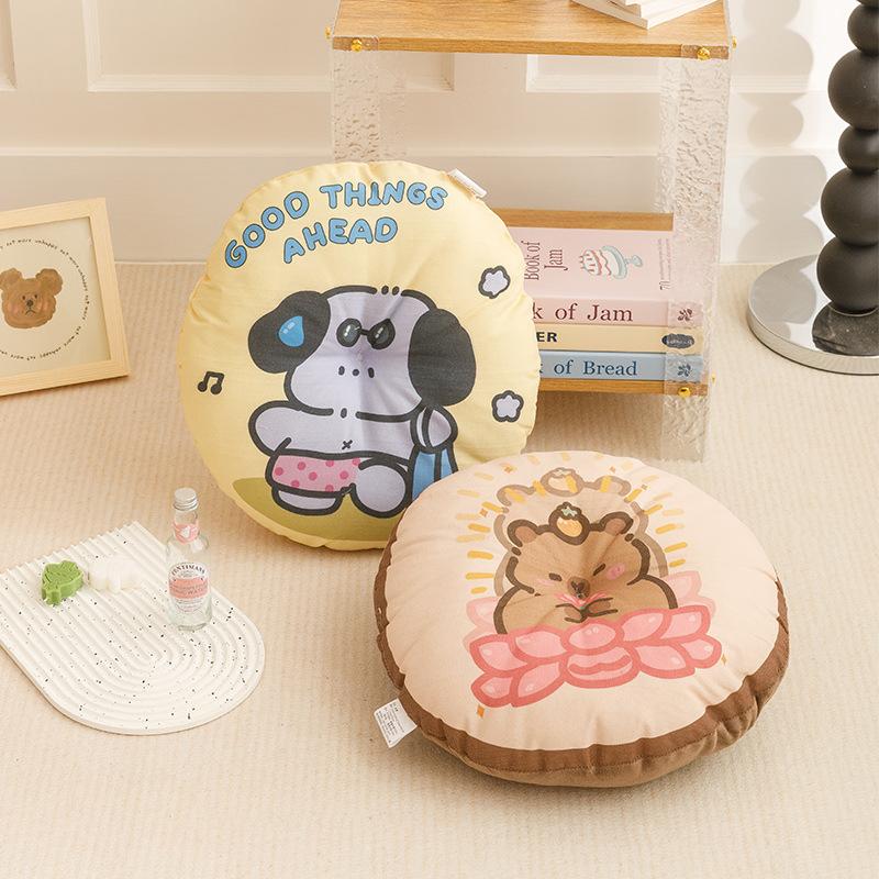 cotton and linen round cushion household children's tatami floor mat futon lazy sofa tatami floor cushion