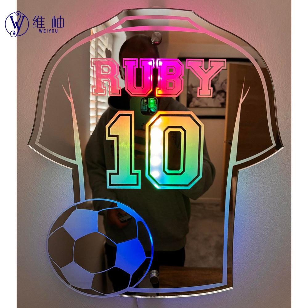 exclusive for cross-border 12 colors running horse light jersey mirror personalized diy name football jersey number bedroom pendants